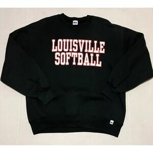 Vintage Russell Athletic Sweater Size Large L Black Hoodie Sweatshirt Mens USA